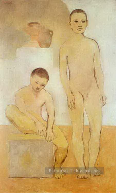 Deux jeunes 1905s abstrait Nue Peintures à l'huile